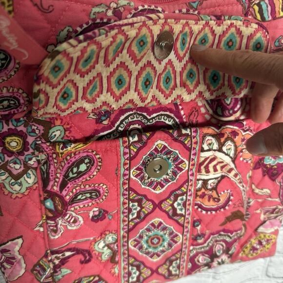 Vera Bradley Call Me Coral Quilted Cotton Crossbody Shoulder Bag Retired - Picture 4 of 10